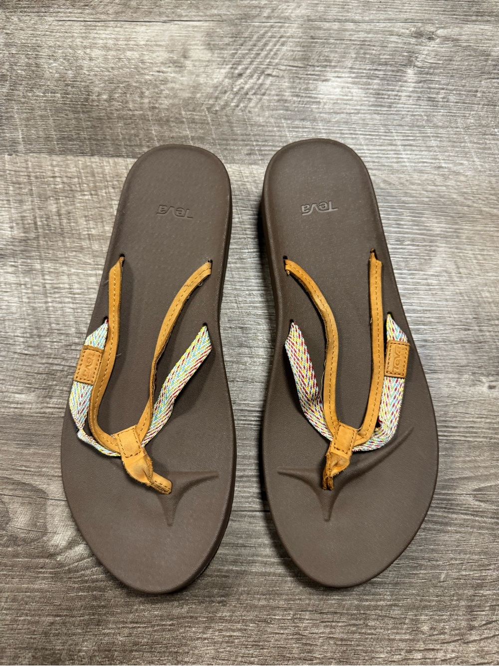 Teva Azure 2 Strap Flip Flops Size 10